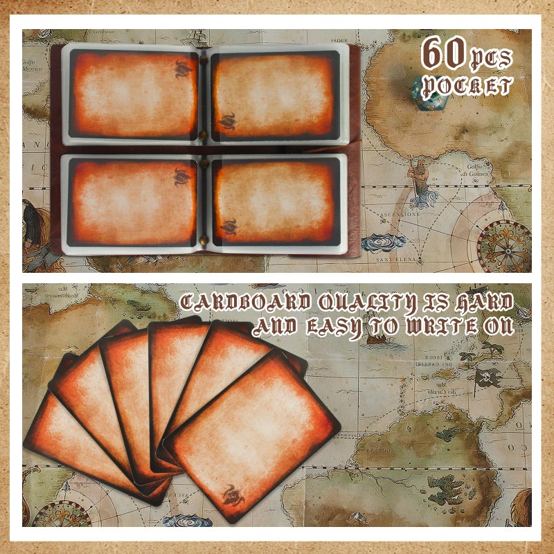 Byhoo Spellbook Cards Holder DND RPG Pocket Spell Book & Reference Card Holder, Tome of Recollection TTRPG Gaming Accessories for Dungeons and Dragons Beginner Master (60 Poker-Size Player Cards Included) - Image 4